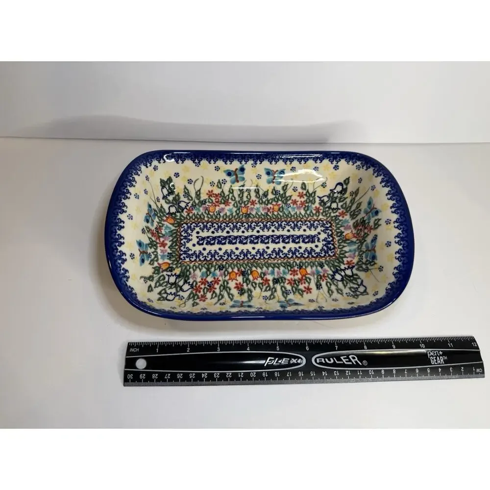Polish Pottery Rectangular Baker Dish – Vena Ceramika UNIKAT – Hand Painted